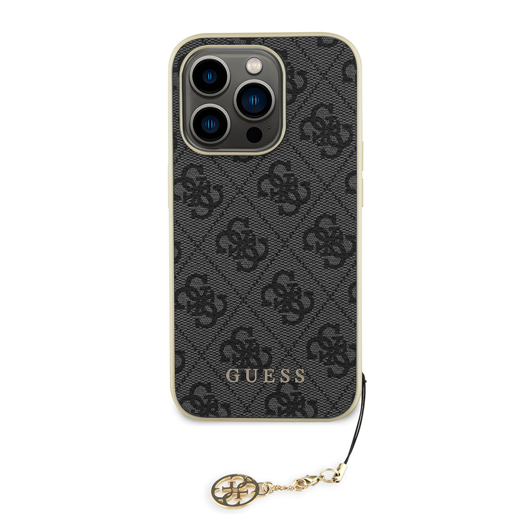 Puzdro pre Apple iPhone 15 Pro Max, Guess, 4G Charm, Sivá