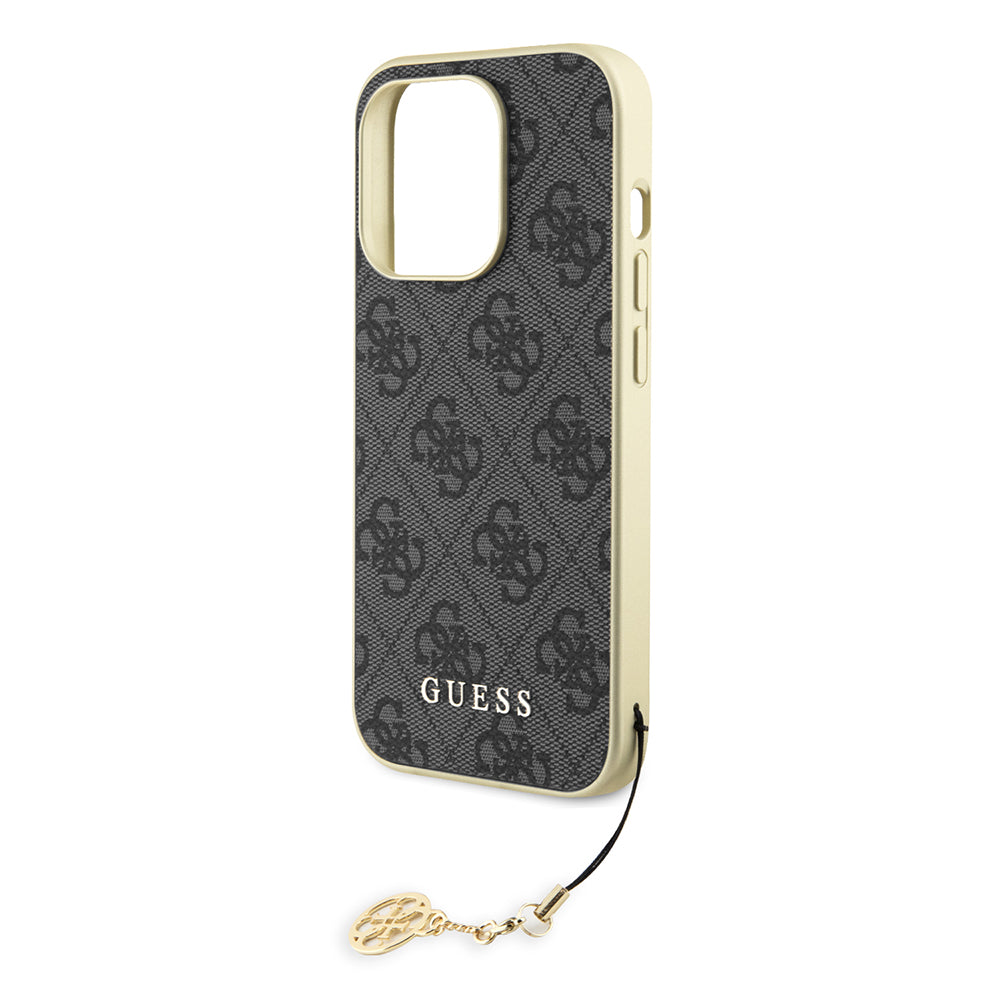 Puzdro pre Apple iPhone 15 Pro Max, Guess, 4G Charm, Sivá
