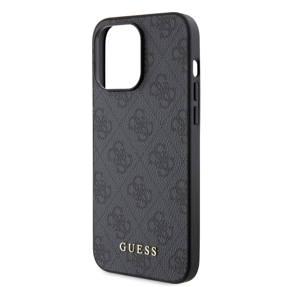 Puzdro pre Apple iPhone 15 Pro Max, Guess, 4G Metal Gold Logo, Sivé