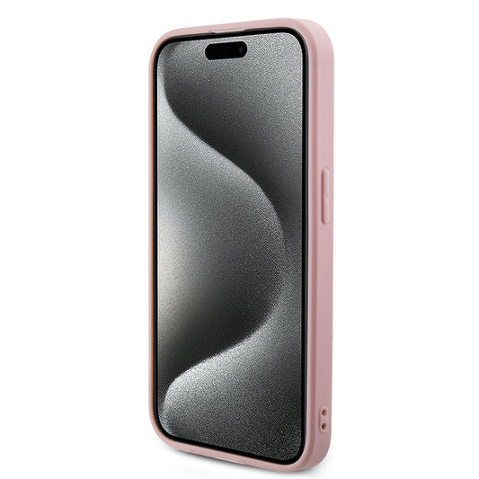 Puzdro pre Apple iPhone 15 Pro Max, Guess, Iridescent Metal Script, Ružová