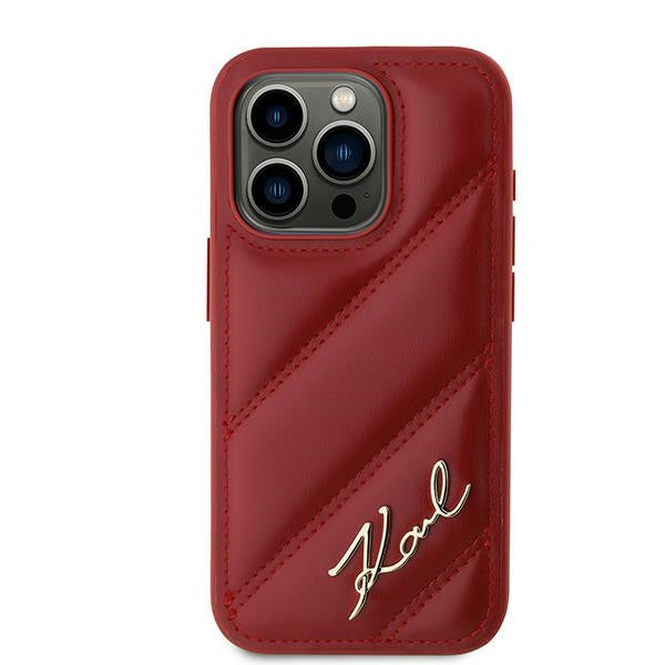 Puzdro pre Apple iPhone 15 Pro Max, Karl Lagerfeld, Diagonal Quilted Script, Rosie