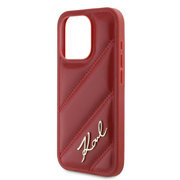 Puzdro pre Apple iPhone 15 Pro Max, Karl Lagerfeld, Diagonal Quilted Script, Rosie