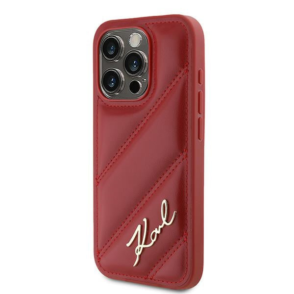 Puzdro pre Apple iPhone 15 Pro Max, Karl Lagerfeld, Diagonal Quilted Script, Rosie