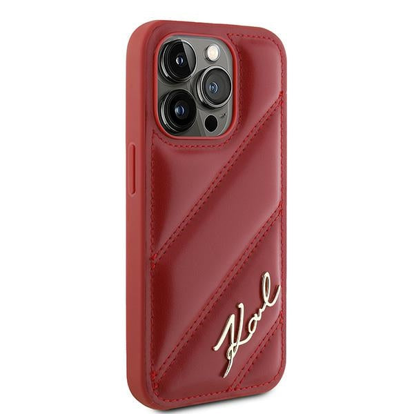 Puzdro pre Apple iPhone 15 Pro Max, Karl Lagerfeld, Diagonal Quilted Script, Rosie