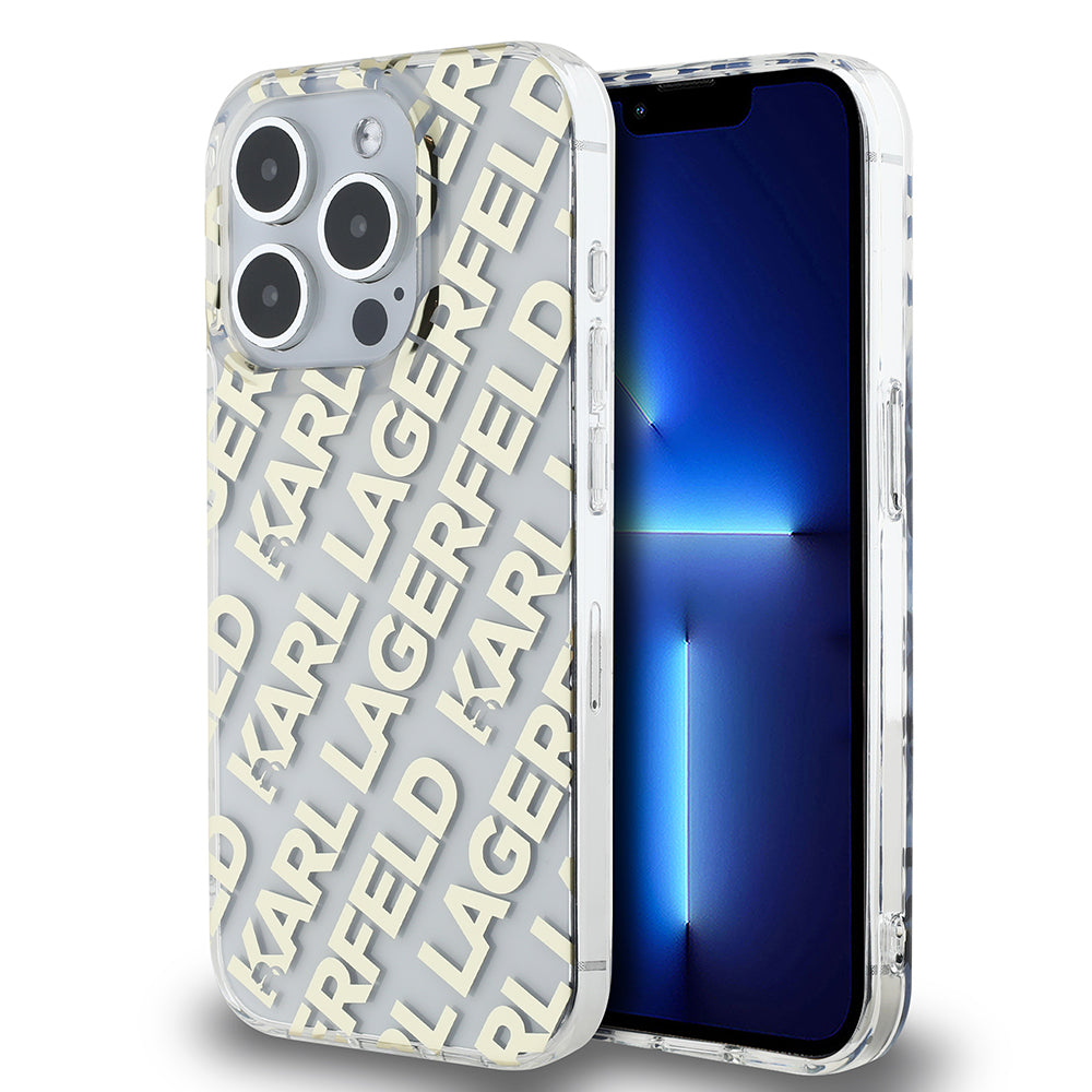 Puzdro pre Apple iPhone 15 Pro Max, Karl Lagerfeld, IML Luxury Gold Fullover Logo, Zlaté