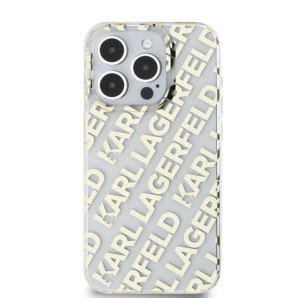 Puzdro pre Apple iPhone 15 Pro Max, Karl Lagerfeld, IML Luxury Gold Fullover Logo, Zlaté