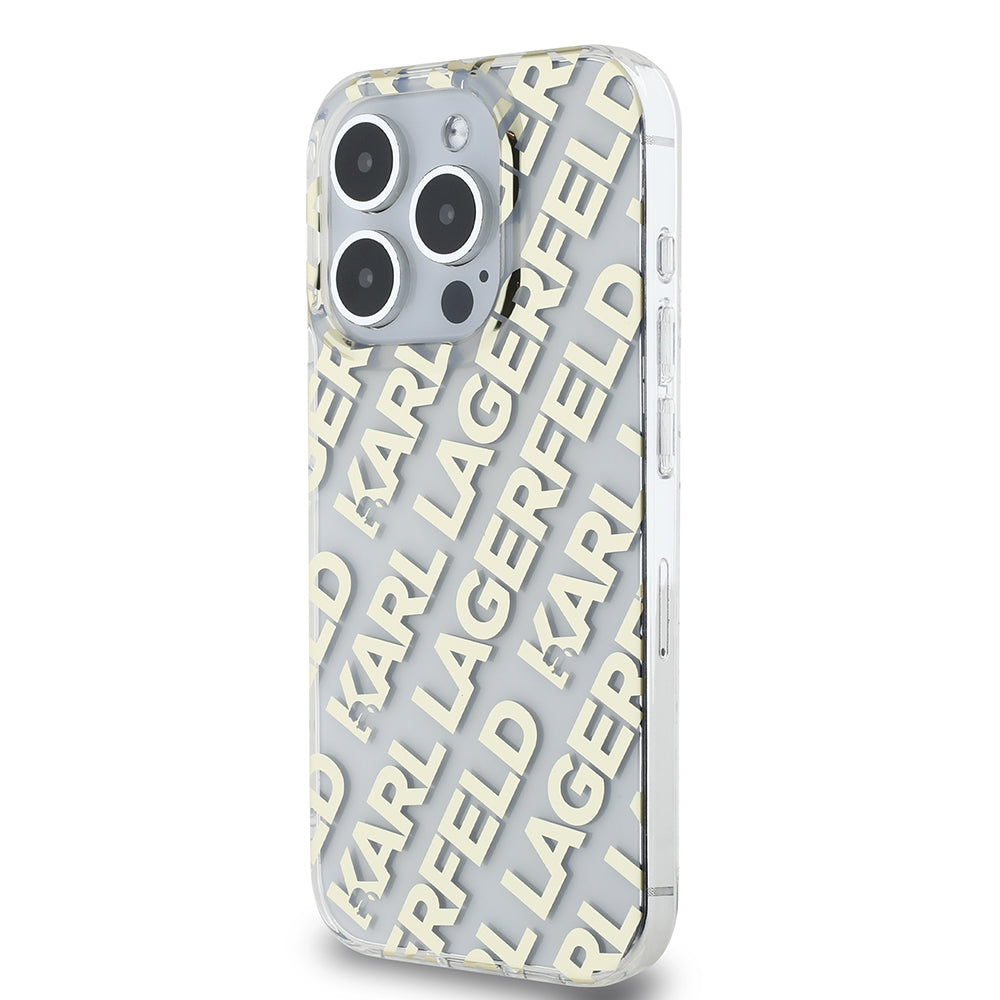 Puzdro pre Apple iPhone 15 Pro Max, Karl Lagerfeld, IML Luxury Gold Fullover Logo, Zlaté