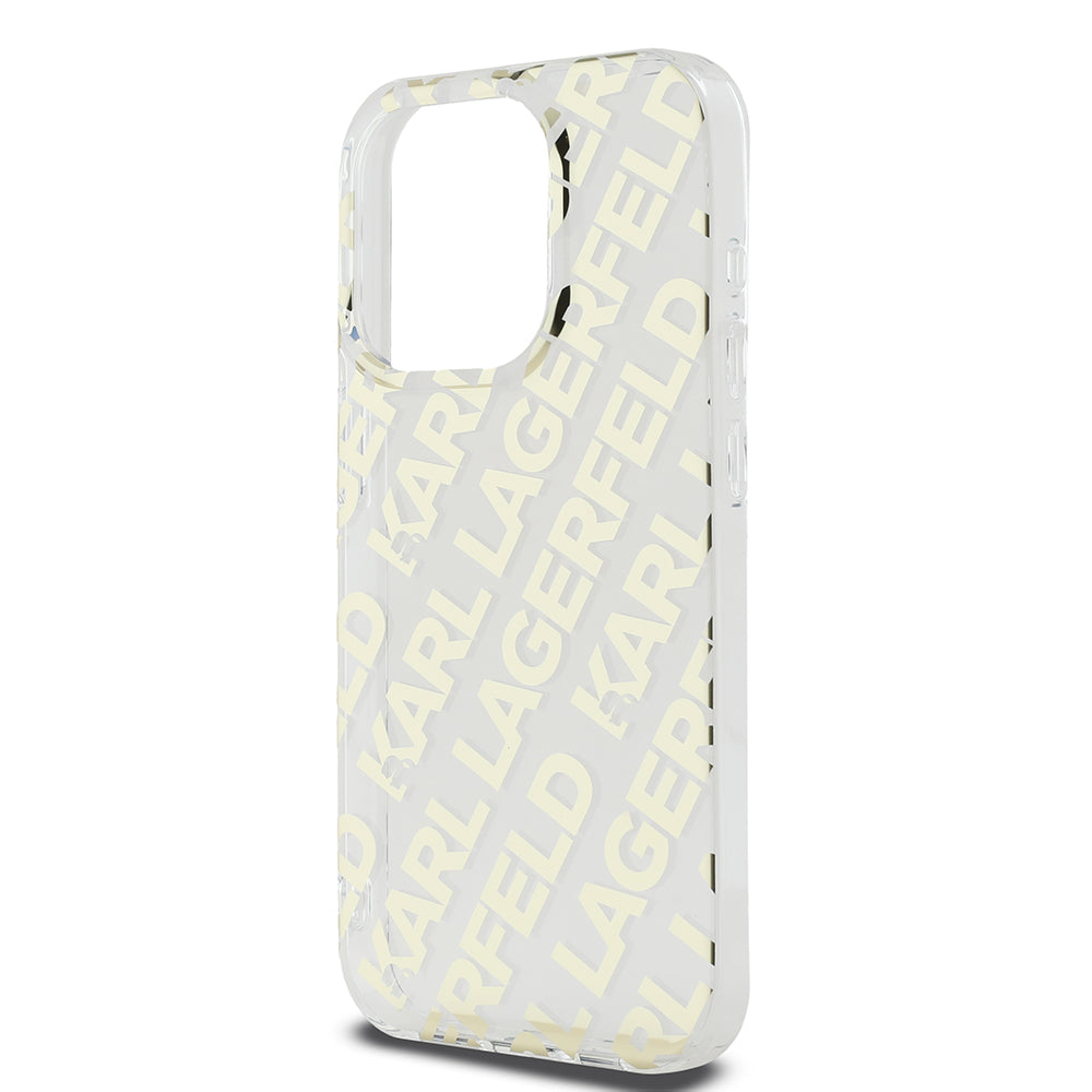 Puzdro pre Apple iPhone 15 Pro Max, Karl Lagerfeld, IML Luxury Gold Fullover Logo, Zlaté