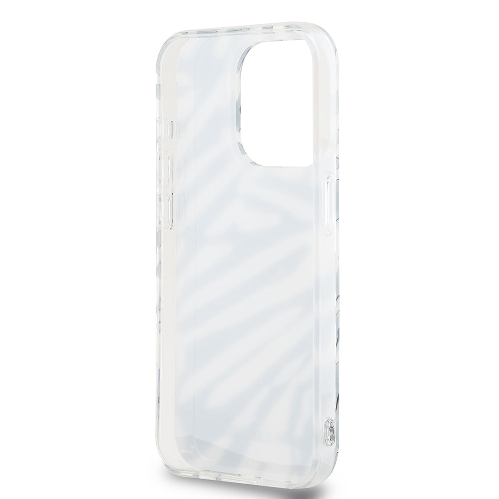 Puzdro pre Apple iPhone 15 Pro Max, Karl Lagerfeld, IML Luxury Zebra Pattern with Strap, Čierne