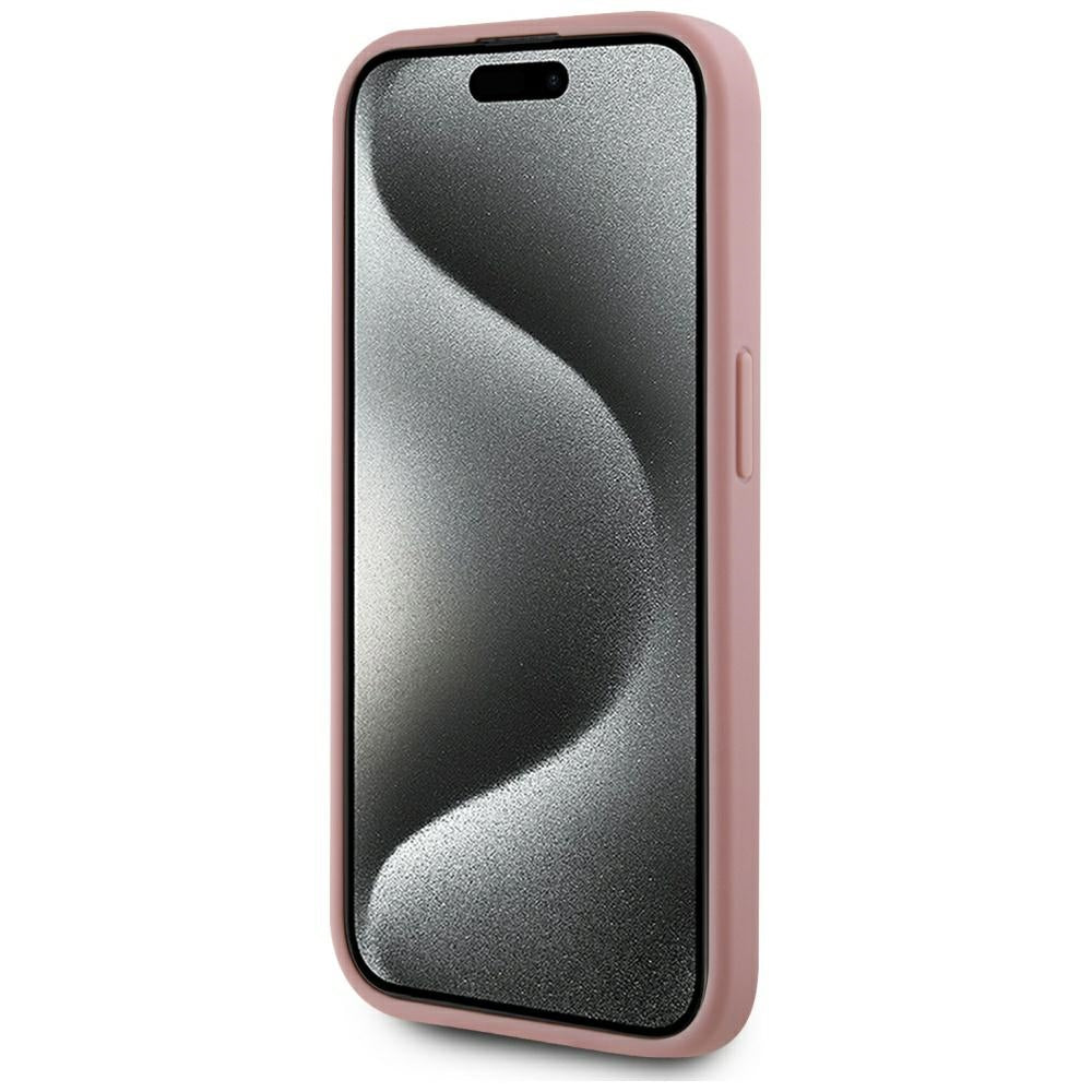 Puzdro pre Apple iPhone 15 Pro Max, Karl Lagerfeld, Metal Signature, Ružová