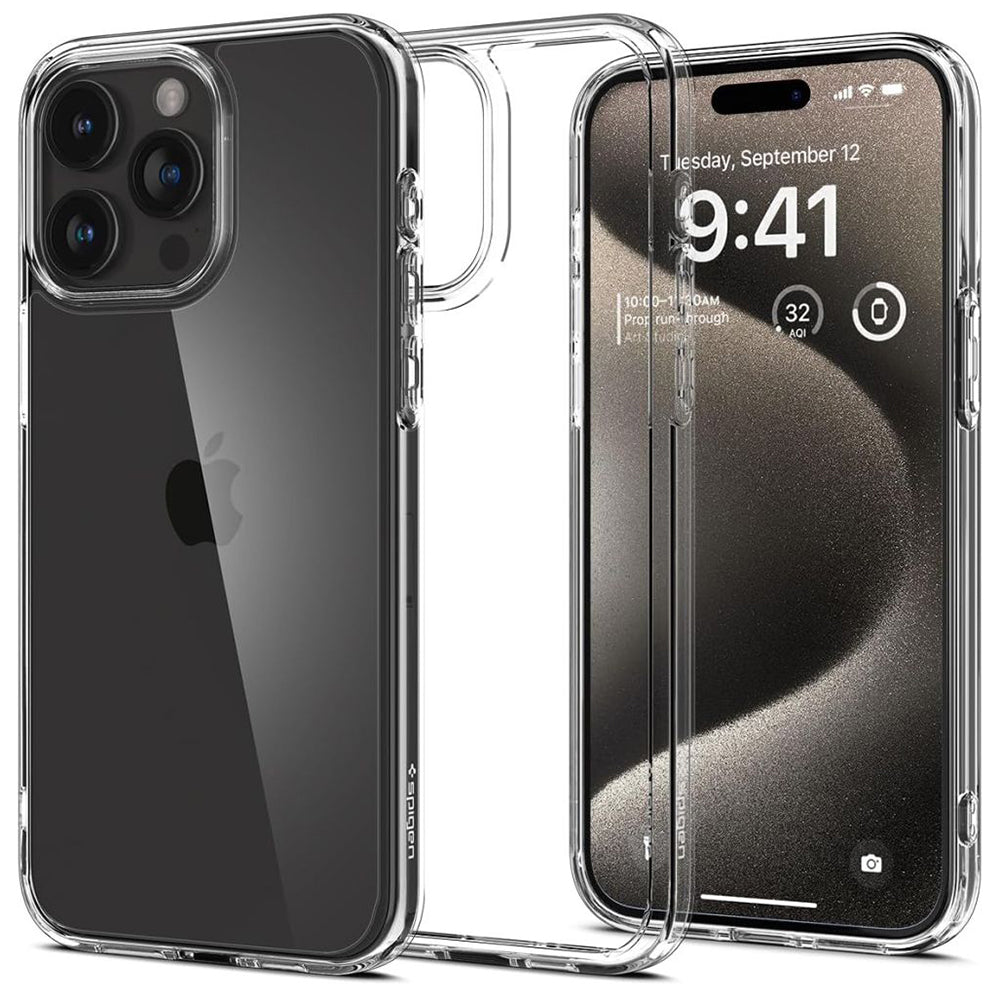 Puzdro pre Apple iPhone 15 Pro Max, Spigen, Ultra Hybrid, Priehľadné
