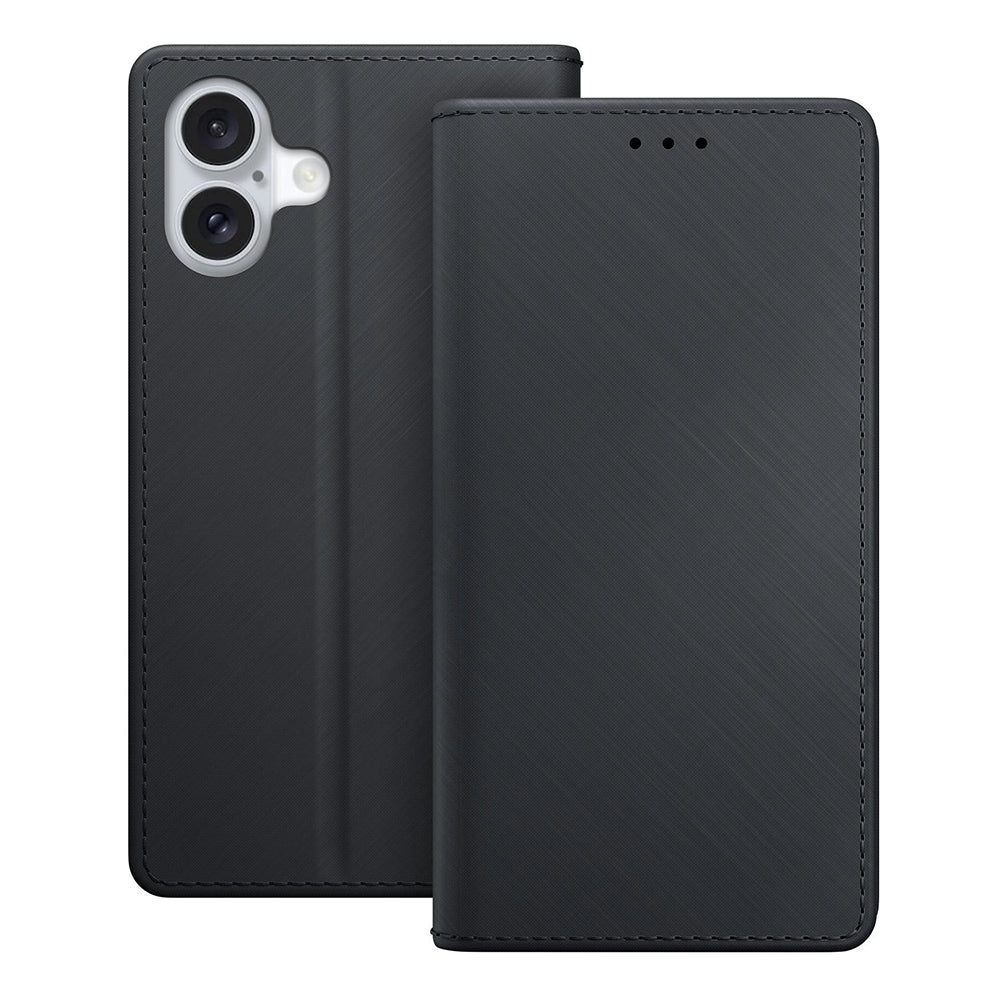 Puzdro pre Apple iPhone 16, 3MK, Peňaženka, Čierne