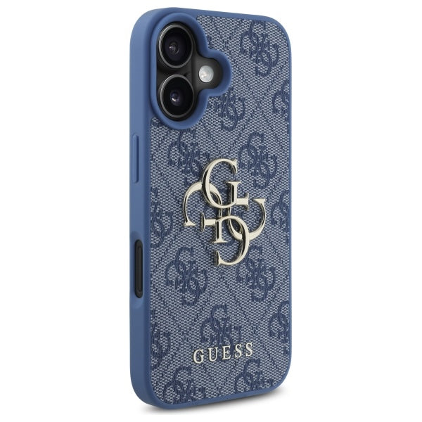 Puzdro pre Apple iPhone 16, Guess, 4G Big Logo, Modrá