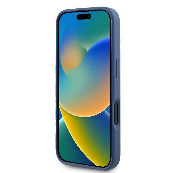 Puzdro pre Apple iPhone 16, Guess, 4G Bottom Stripe, Modrá