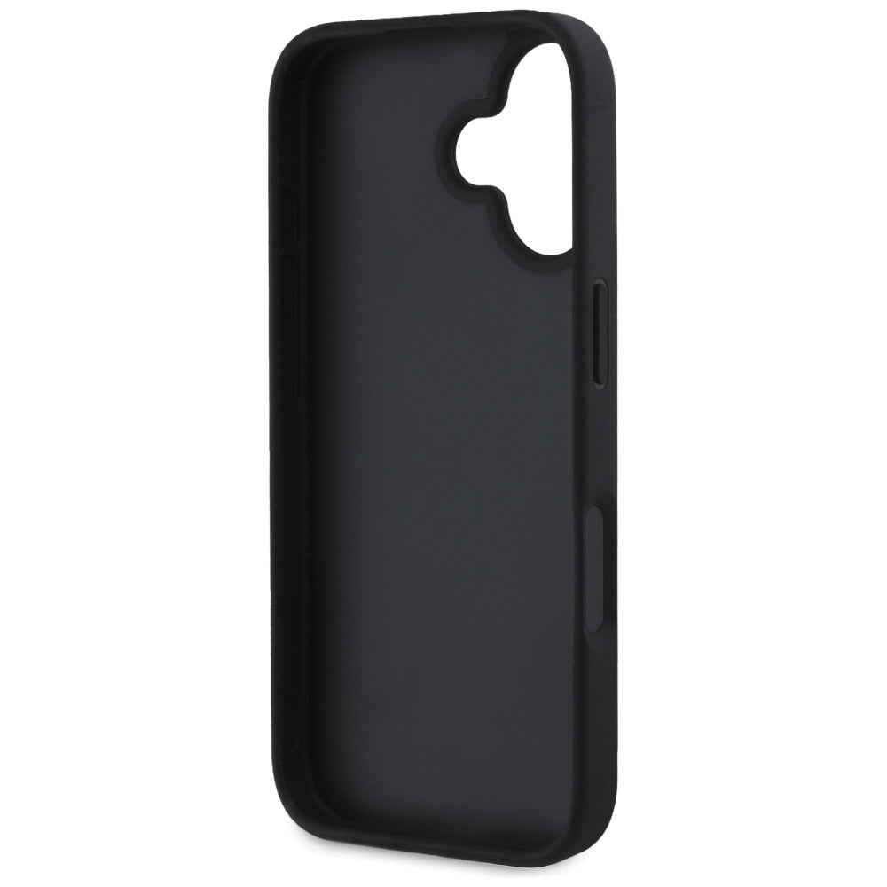 Puzdro pre Apple iPhone 16, Guess, Grained Big 4G Logo Small Classic Logo, Čierne