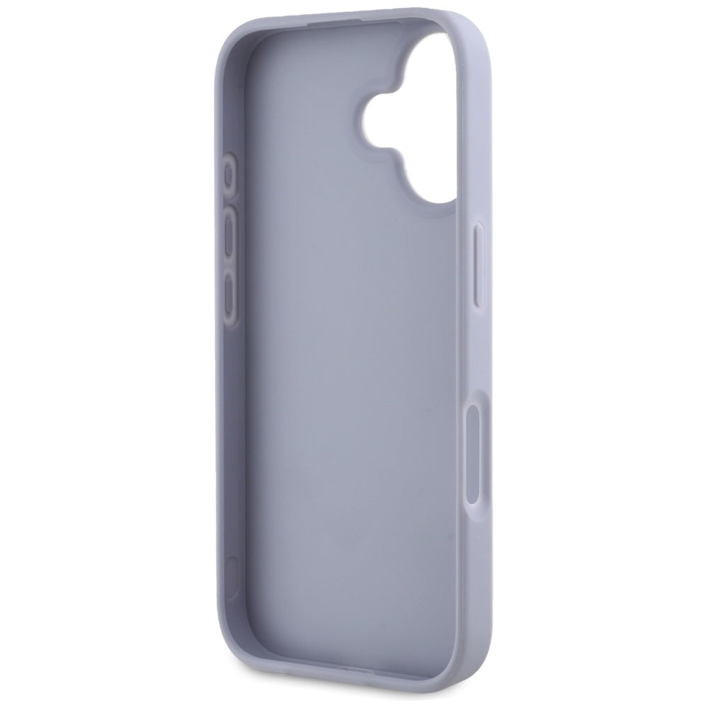 Puzdro pre Apple iPhone 16, Guess, Hot Stamp 4G Pattern Triangle Logo, Svetlofialové