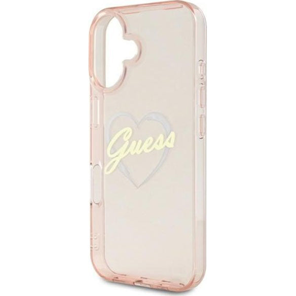 Puzdro pre Apple iPhone 16, Guess, IML Heart, Ružové