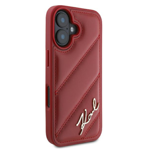 Puzdro pre Apple iPhone 16, Karl Lagerfeld, Diagonal Quilted Script, Rosie