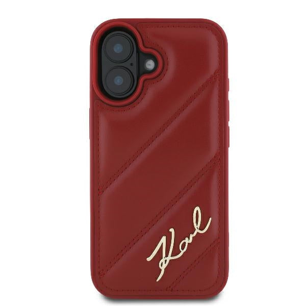 Puzdro pre Apple iPhone 16, Karl Lagerfeld, Diagonal Quilted Script, Rosie