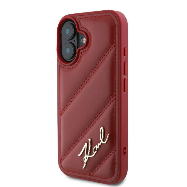 Puzdro pre Apple iPhone 16, Karl Lagerfeld, Diagonal Quilted Script, Rosie