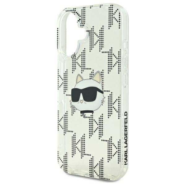 Puzdro pre Apple iPhone 16, Karl Lagerfeld, IML Luxury Electroplated Choupette's Head, Transparentné