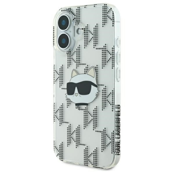 Puzdro pre Apple iPhone 16, Karl Lagerfeld, IML Luxury Electroplated Choupette's Head, Transparentné