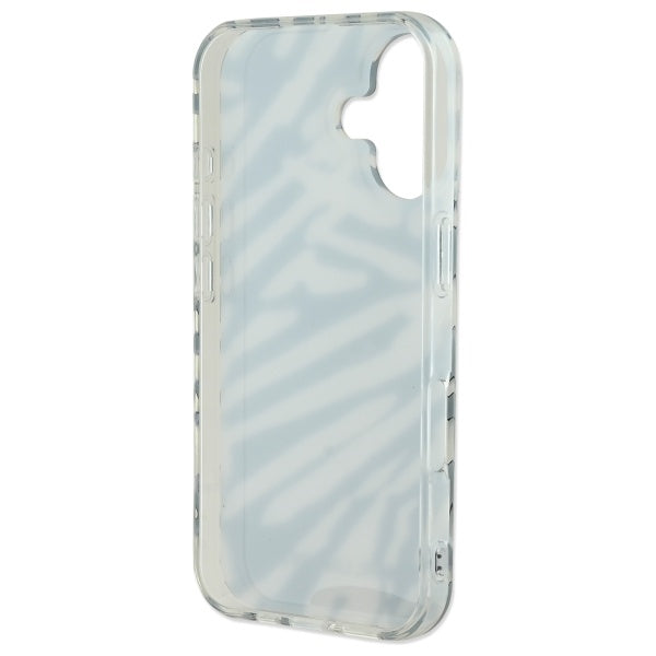Puzdro pre Apple iPhone 16, Karl Lagerfeld, IML Luxury Zebra Pattern with Strap, Čierne