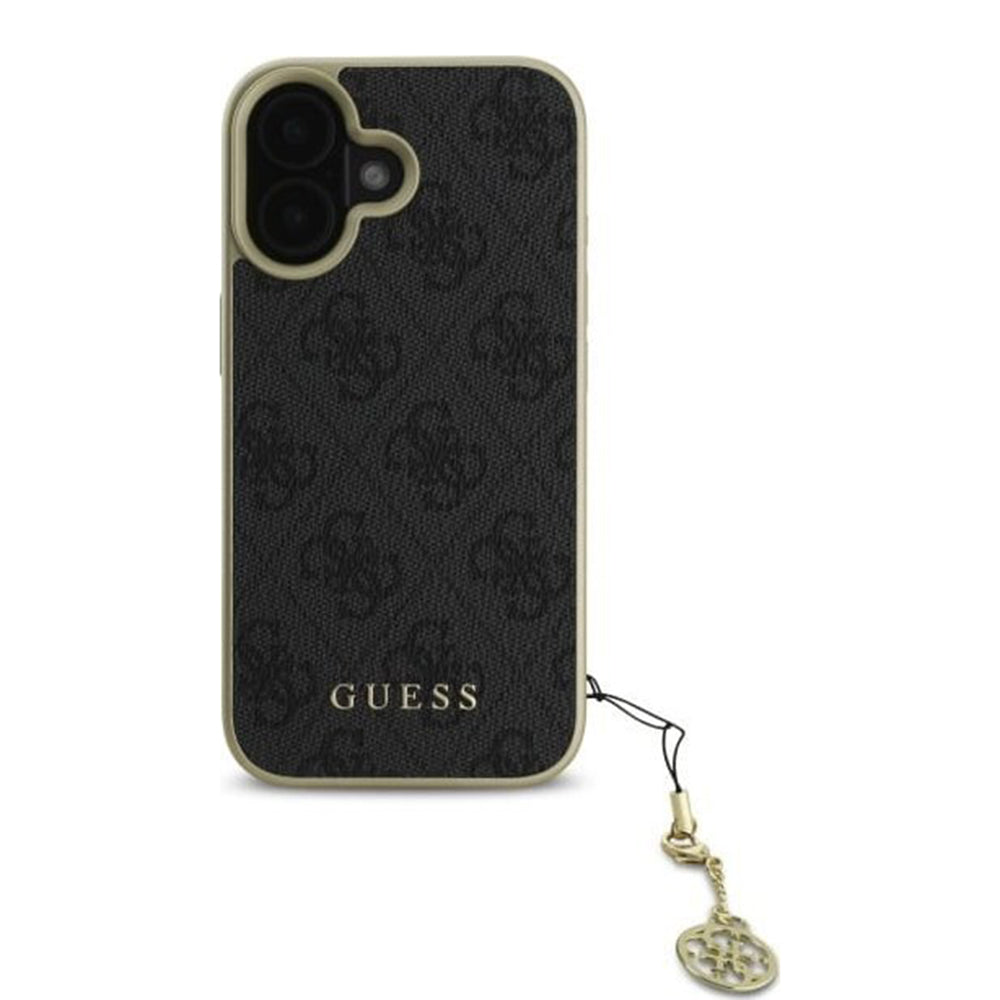 Puzdro pre Apple iPhone 16 Plus, Guess, 4G Charm, Čierne