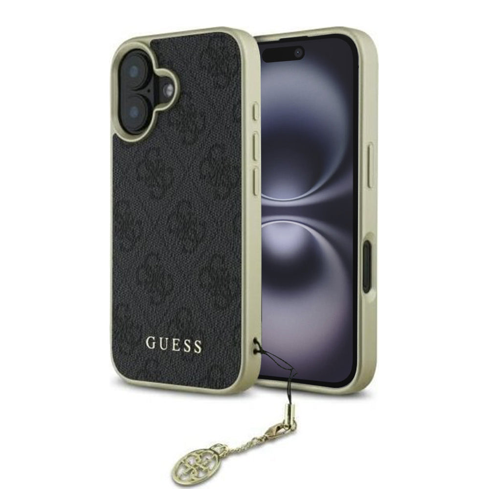 Puzdro pre Apple iPhone 16 Plus, Guess, 4G Charm, Čierne