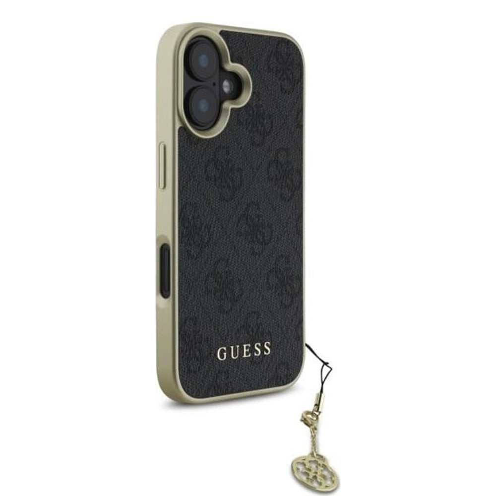 Puzdro pre Apple iPhone 16 Plus, Guess, 4G Charm, Čierne