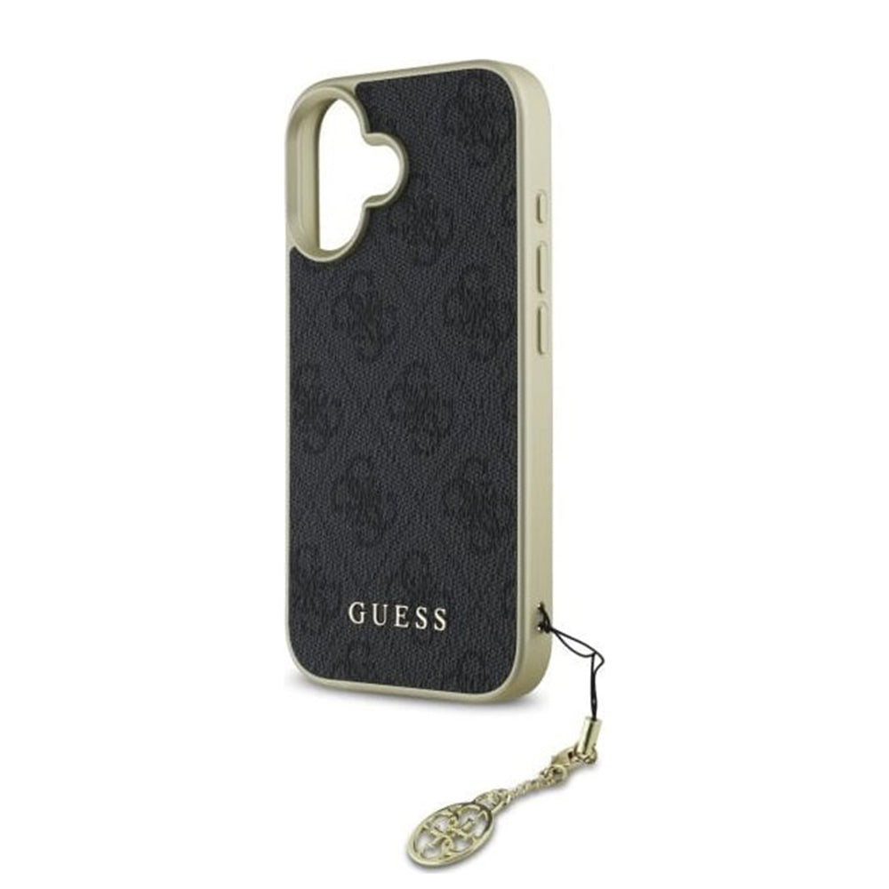 Puzdro pre Apple iPhone 16 Plus, Guess, 4G Charm, Čierne