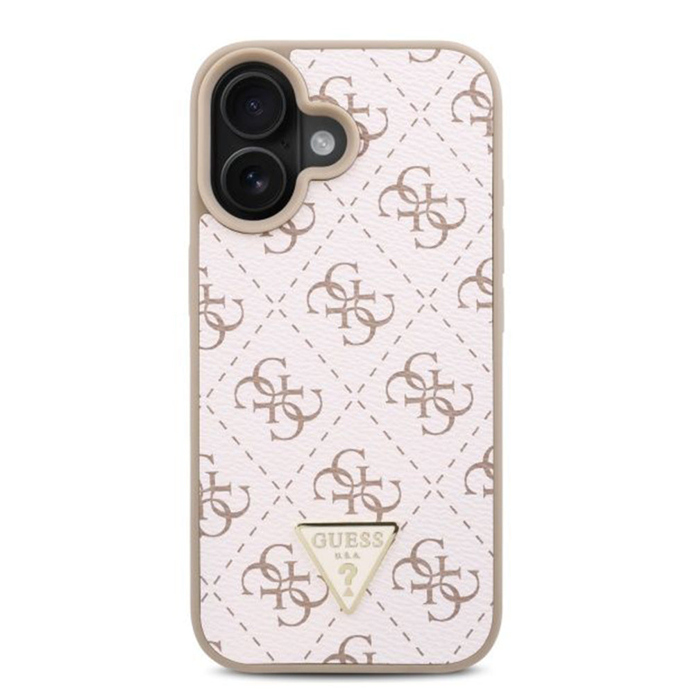 Puzdro pre Apple iPhone 16 Plus, Guess, 4G Triangle Logo, Biela