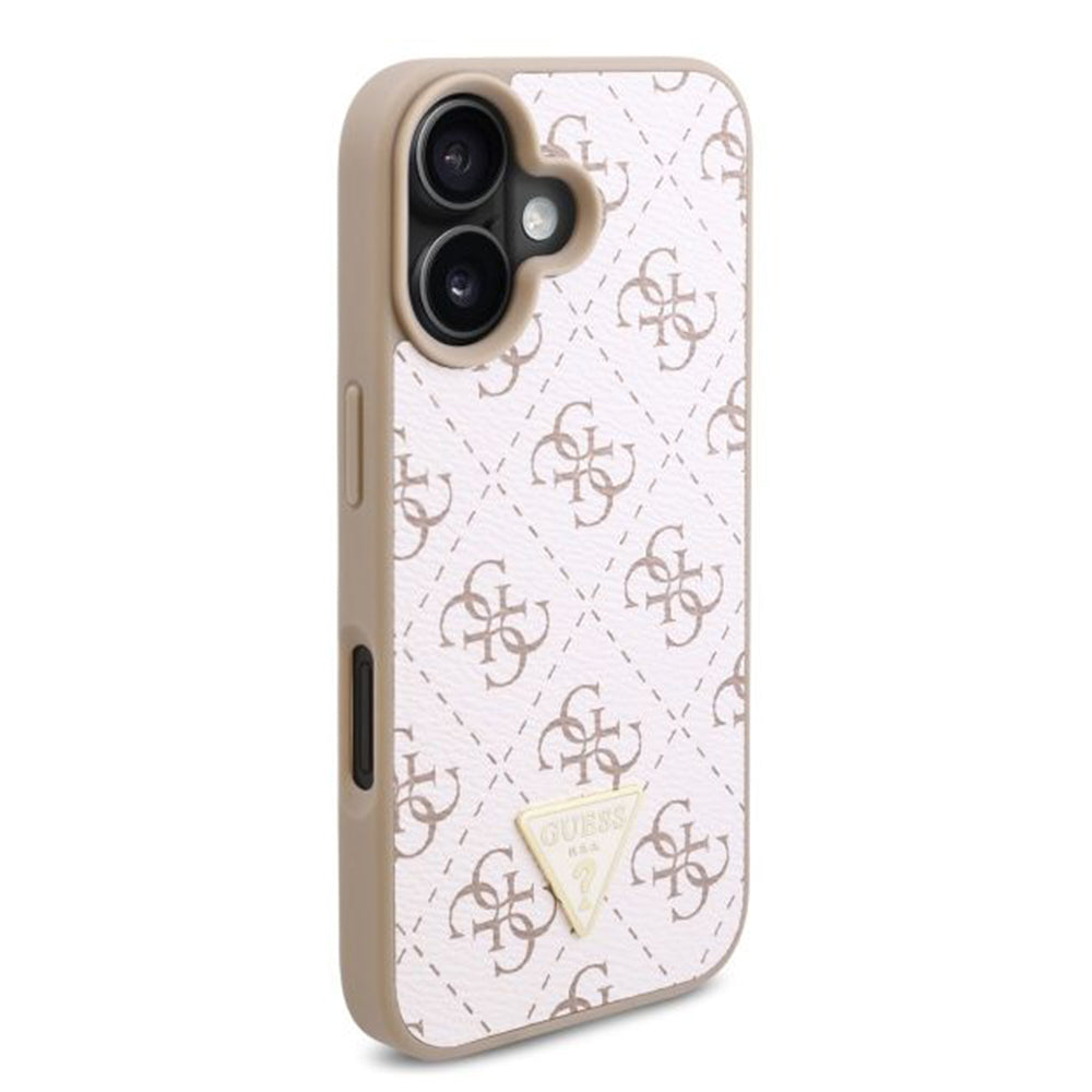 Puzdro pre Apple iPhone 16 Plus, Guess, 4G Triangle Logo, Biela