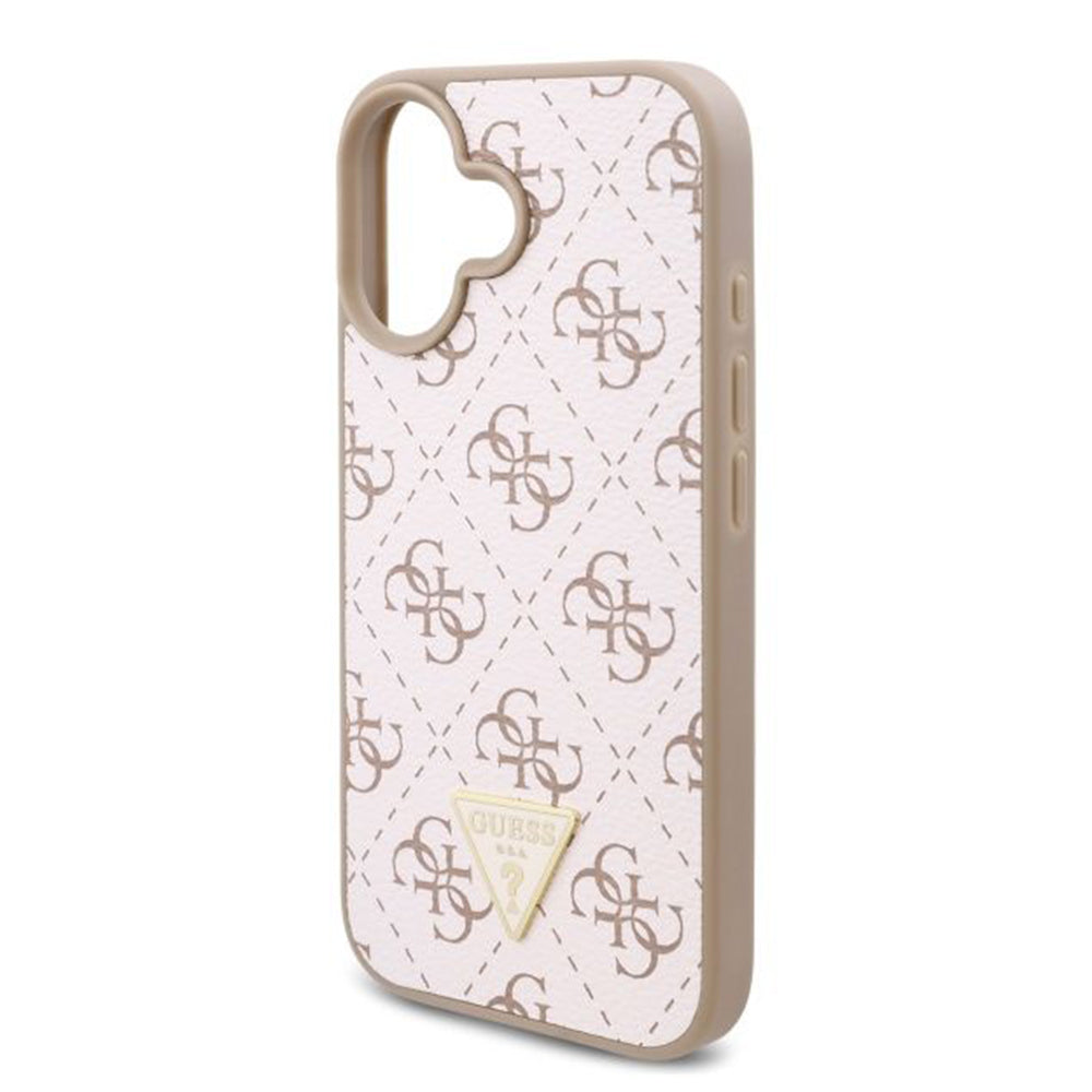 Puzdro pre Apple iPhone 16 Plus, Guess, 4G Triangle Logo, Biela