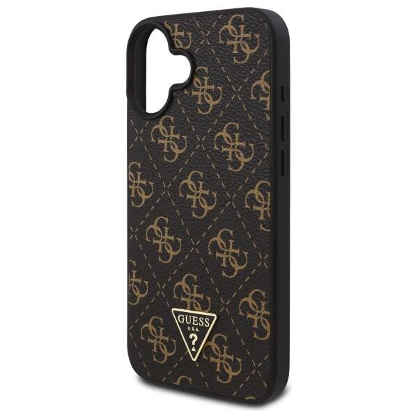 Puzdro pre Apple iPhone 16 Plus, Guess, 4G Triangle Logo, Čierne