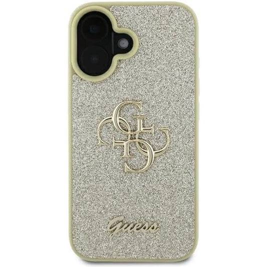Puzdro pre Apple iPhone 16 Plus, Guess, Fixed Glitter Big 4G, Zlaté