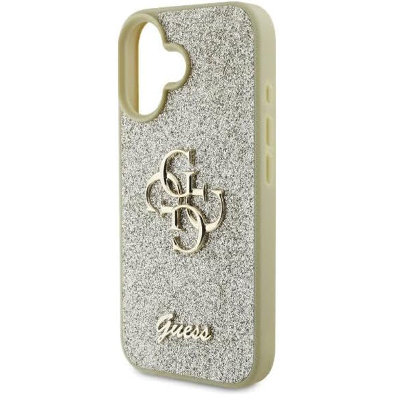 Puzdro pre Apple iPhone 16 Plus, Guess, Fixed Glitter Big 4G, Zlaté