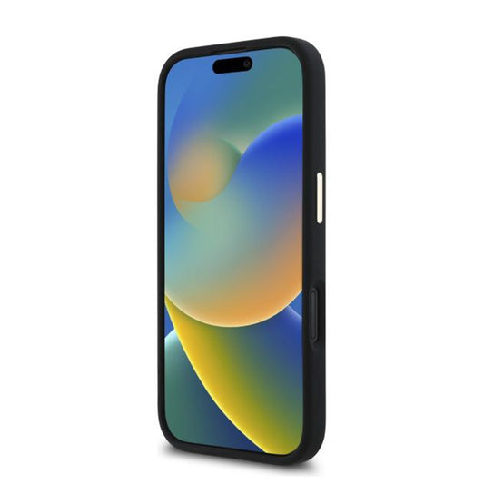 Puzdro pre Apple iPhone 16 Plus, Guess, Script Metal Logo & Frame, Čierne