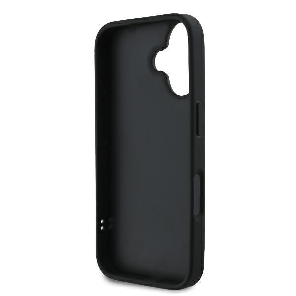 Puzdro pre Apple iPhone 16 Plus, Karl Lagerfeld, Diagonal Quilted Script, Čierne