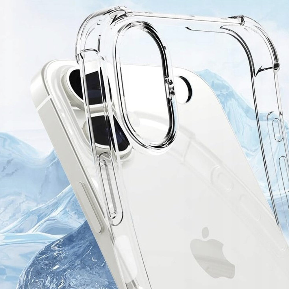 Obal na Apple iPhone 16 Plus, Techsuit, nárazuvzdorný priehľadný (veľký otvor na objektív), priehľadný