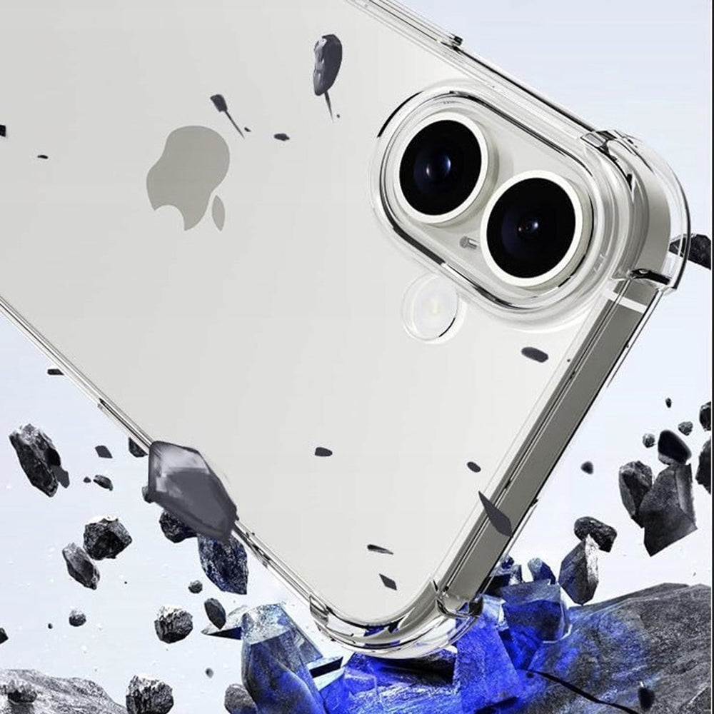 Obal na Apple iPhone 16 Plus, Techsuit, nárazuvzdorný priehľadný (veľký otvor na objektív), priehľadný