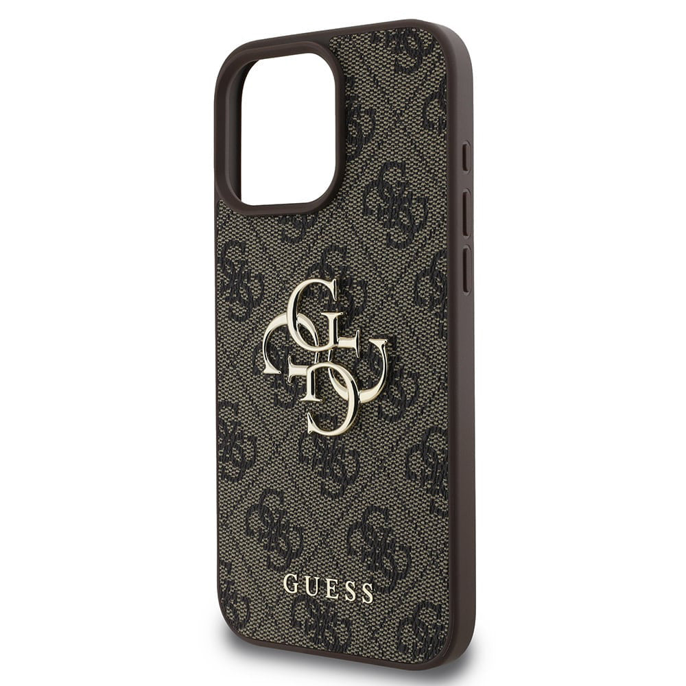 Case for Apple iPhone 16 Pro, Guess, 4G Big Logo, Brown