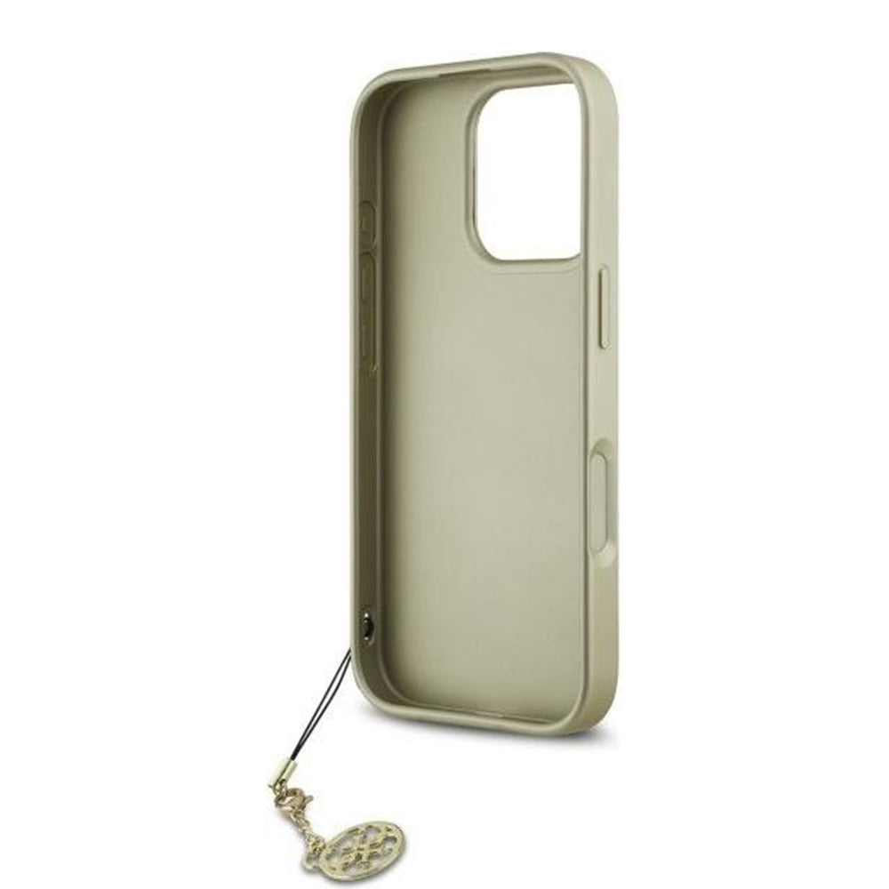 Puzdro pre Apple iPhone 16 Pro, Guess, 4G Charm, Čierne