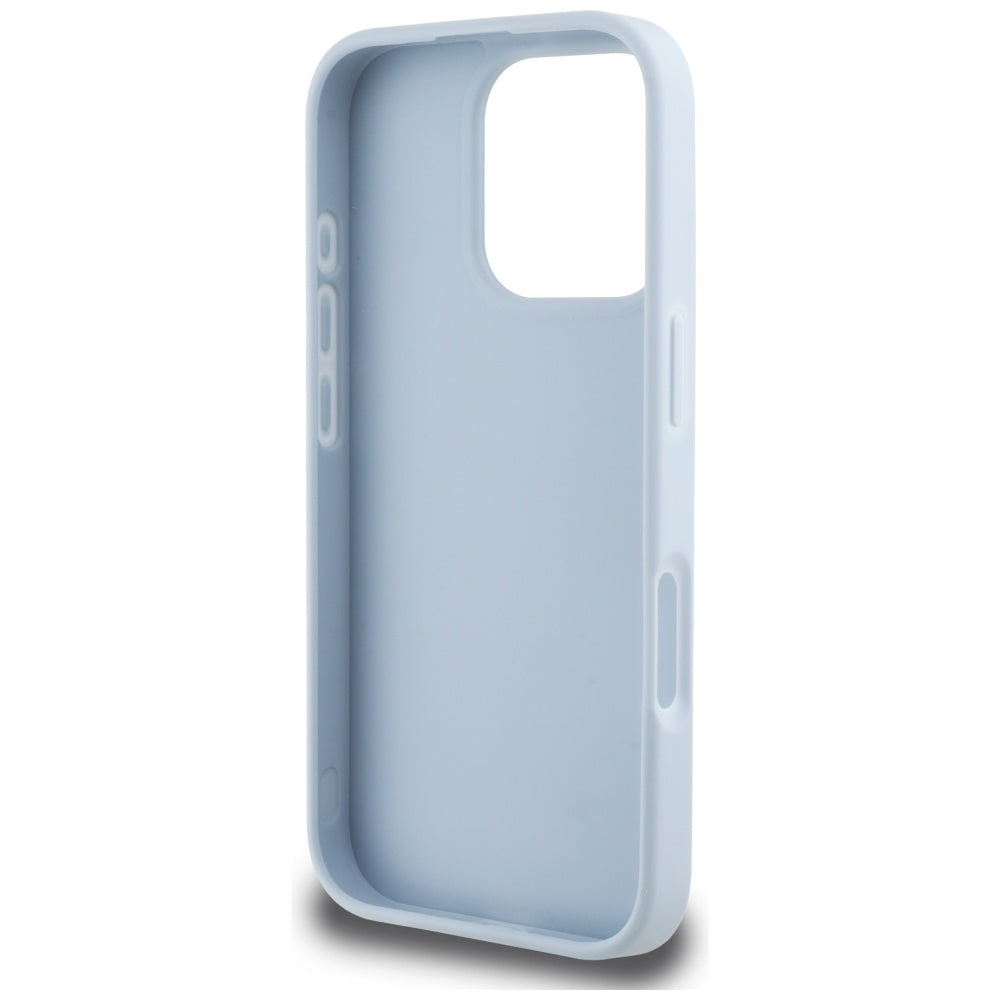 Puzdro pre Apple iPhone 16 Pro, Guess, Grained Big 4G Logo Small Classic Logo, Modrá