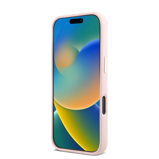 Puzdro pre Apple iPhone 16 Pro, Guess, Script Metal Logo & Frame, Ružová