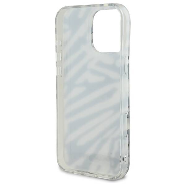 Puzdro pre Apple iPhone 16 Pro, Karl Lagerfeld, IML Luxury Zebra Pattern with Strap, Čierne