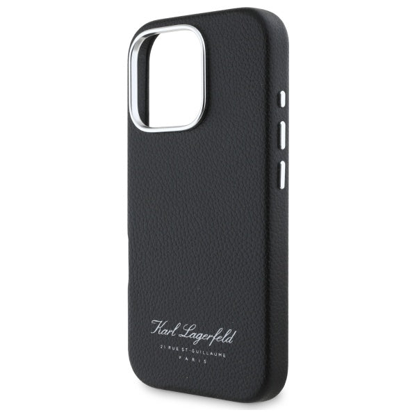 Puzdro pre Apple iPhone 16 Pro, Karl Lagerfeld, RSG, Čierne