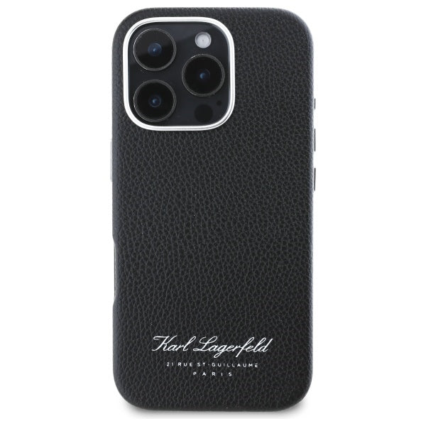 Puzdro pre Apple iPhone 16 Pro, Karl Lagerfeld, RSG, Čierne