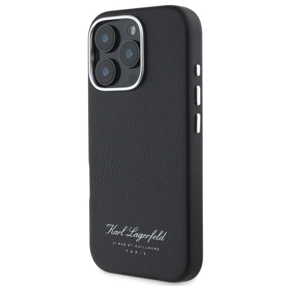 Puzdro pre Apple iPhone 16 Pro, Karl Lagerfeld, RSG, Čierne