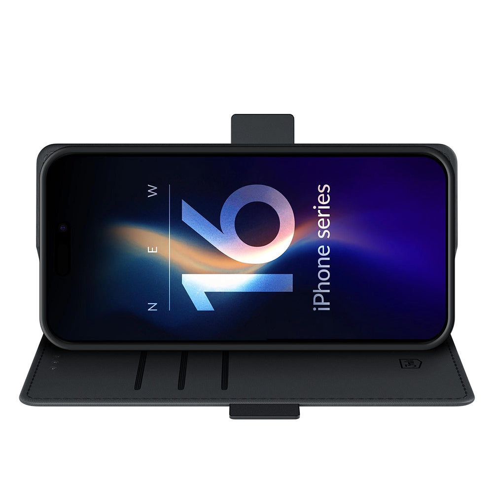 Puzdro pre Apple iPhone 16 Pro Max, 3MK, Peňaženka, Čierne